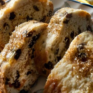 row of cut roly poly and spotted dick pudding