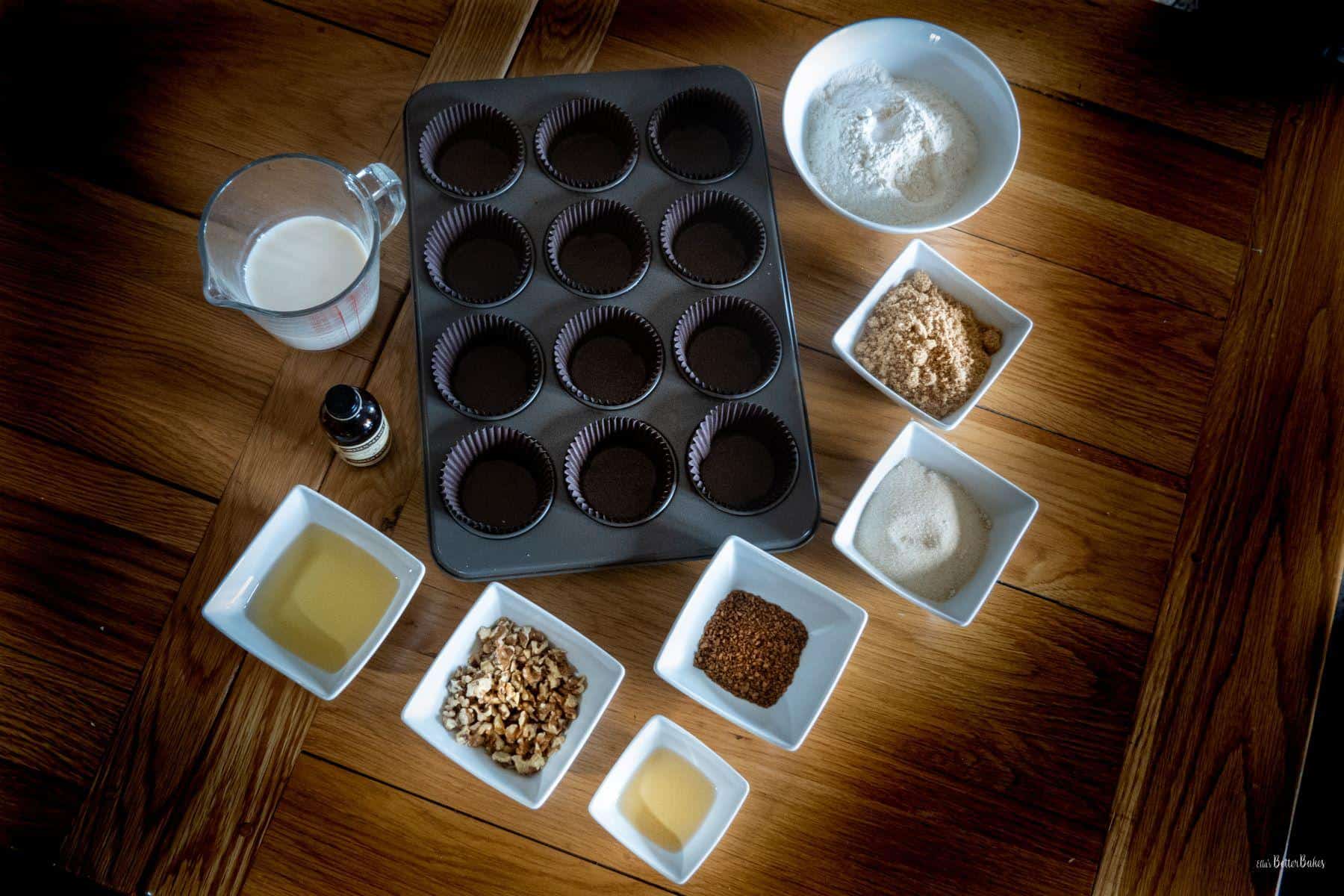 coffee and walnut cupcake ingredients