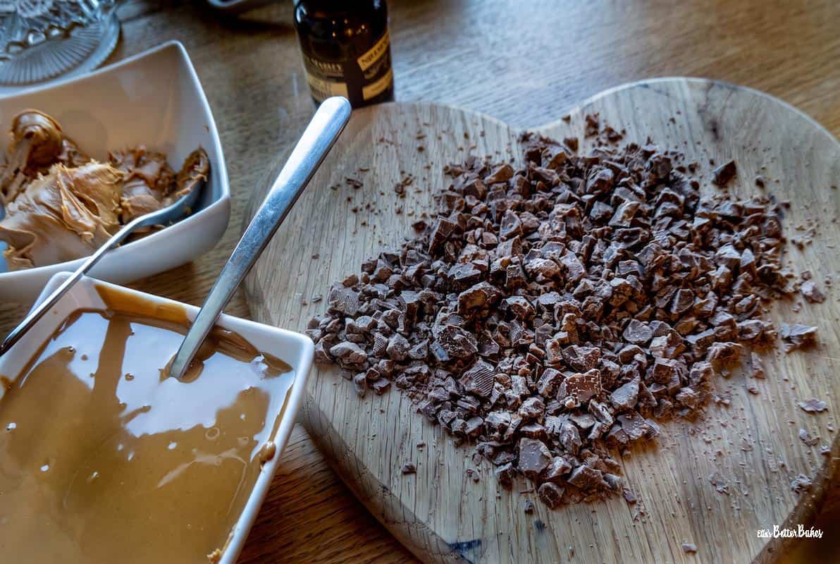 chopped chocolate