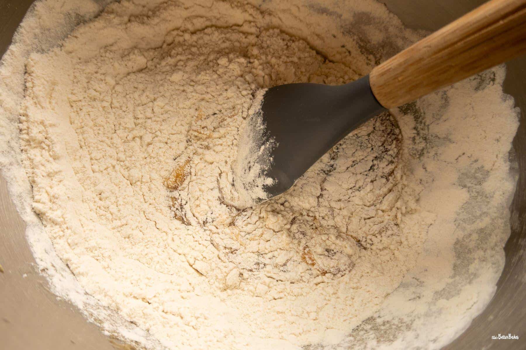 flour added to mixture