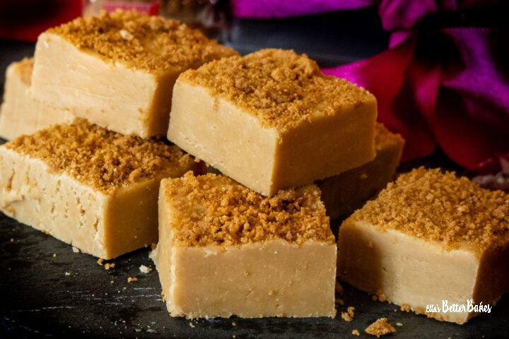 stack of Biscoff fudge