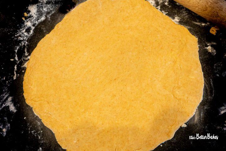 dough rolled out