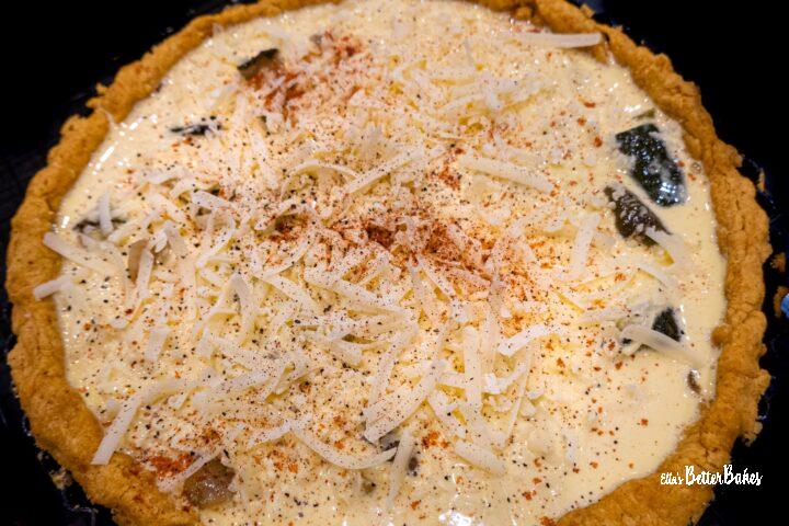 roasted veg quiche read to bake