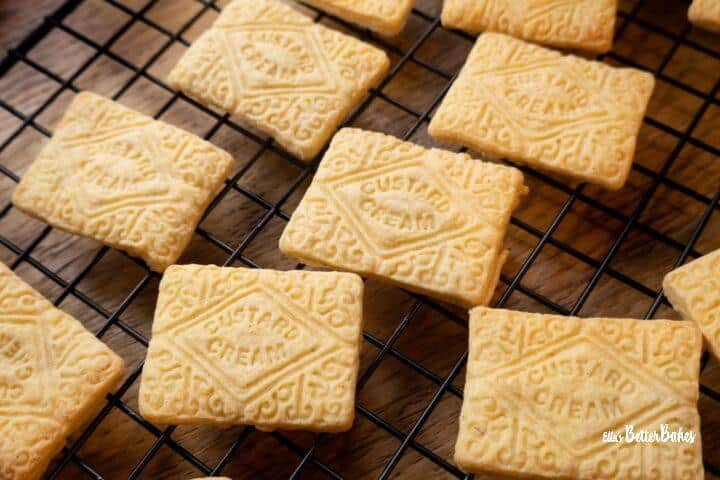 baked custard creams - landscape