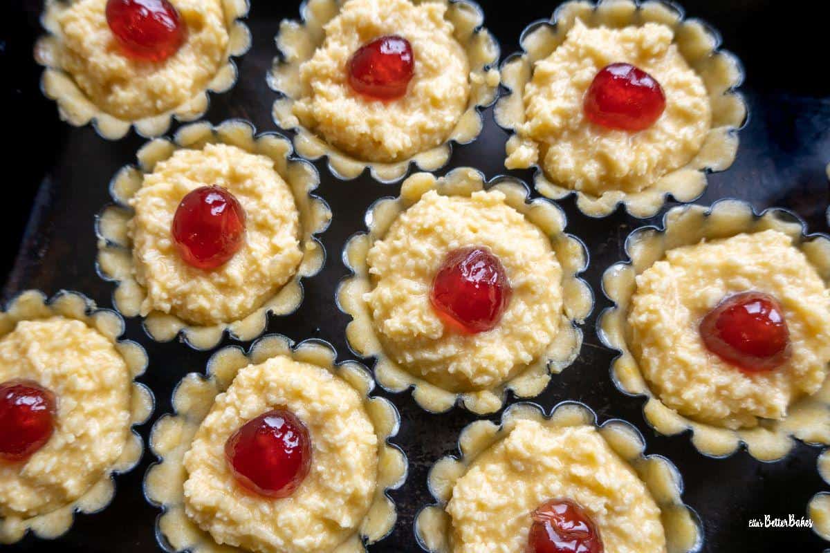 coconut tarts ready for baking