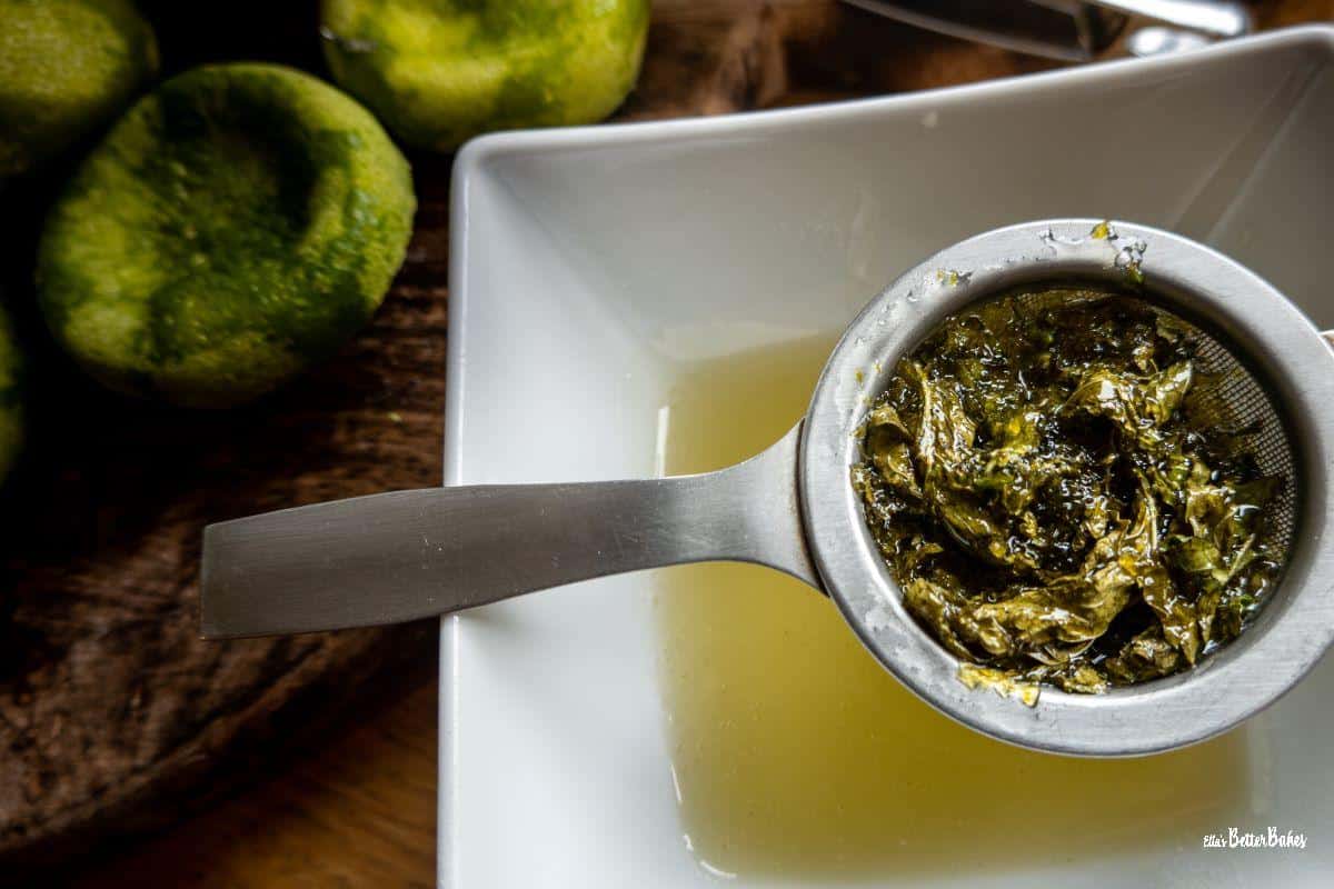 syrup strained for mojito cheesecake