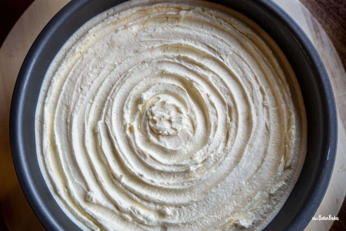 mojito cheesecake filling in tin