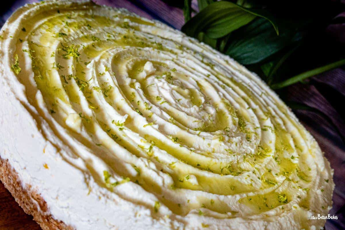 mojito cheesecake on slant