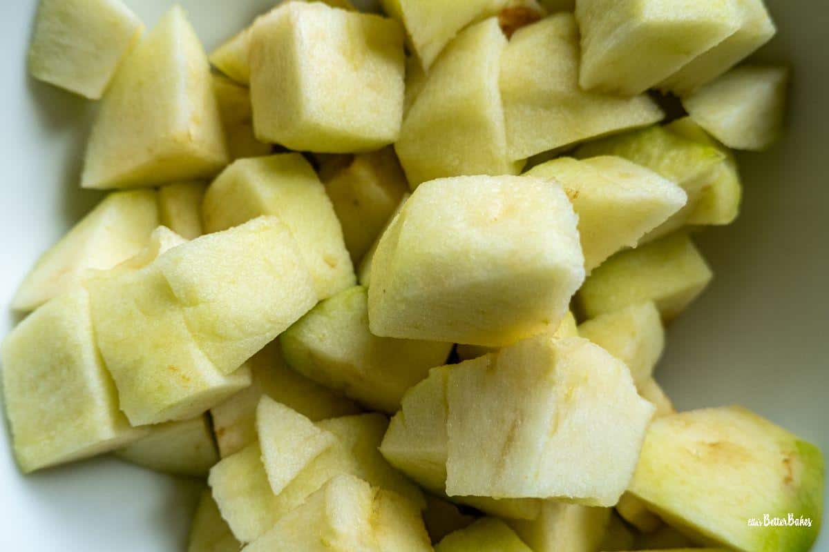 chopped apples