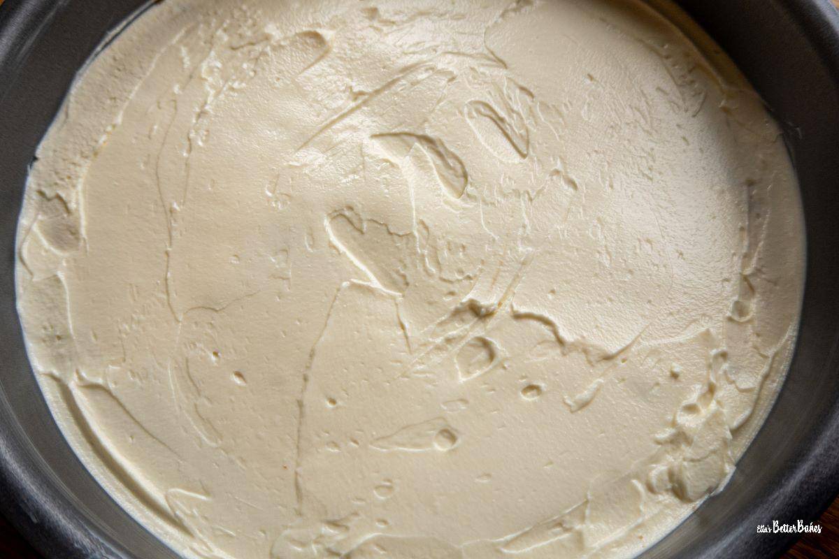 cheesecake ready to go in fridge