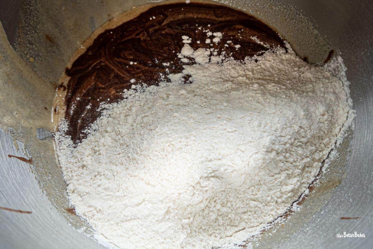 flour added to mixture