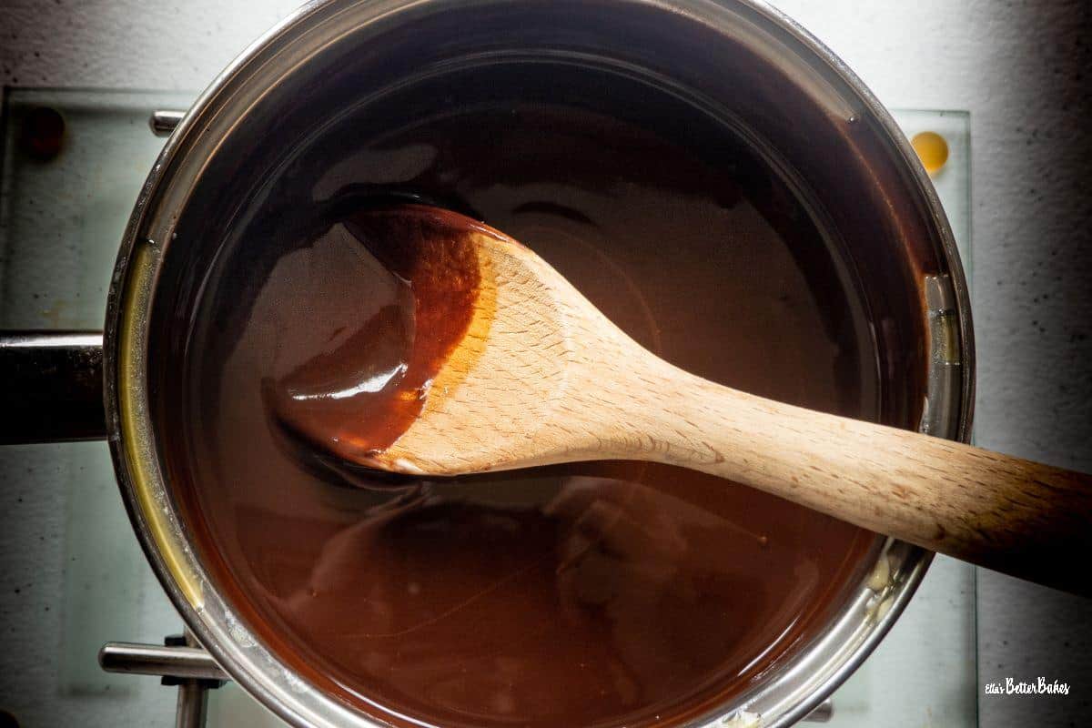 melted chocolate for brownies