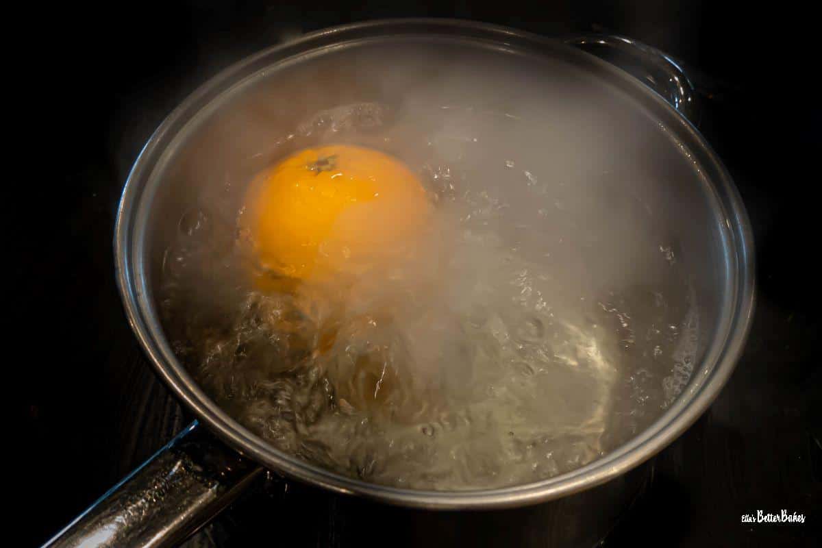 boilng orange for chocolate cake with orange