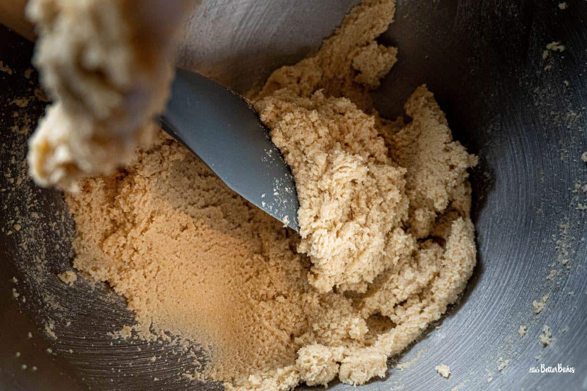 butter and sugar beaten