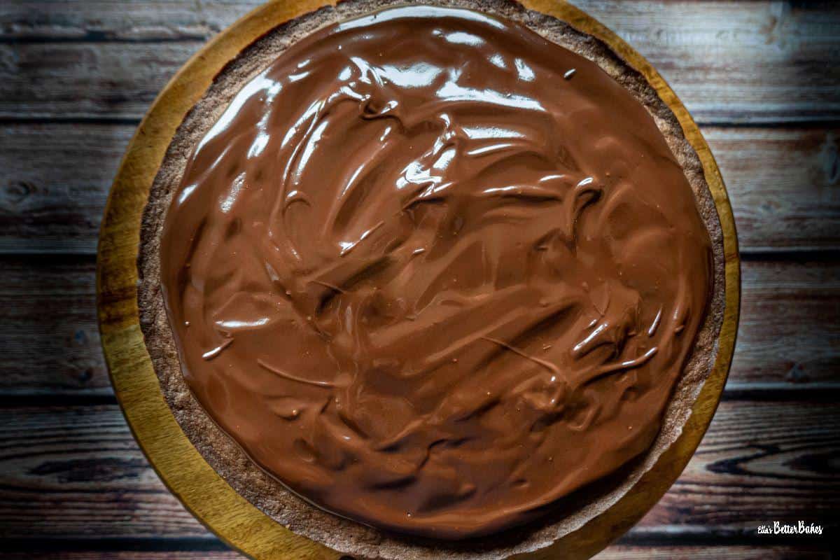 chocolate cake with orange iced