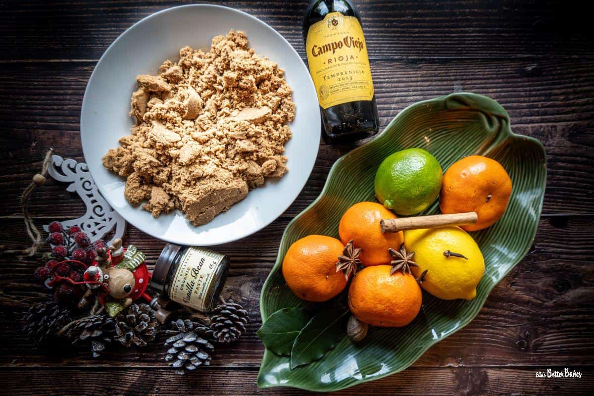 ingredients for mulled wine syrup