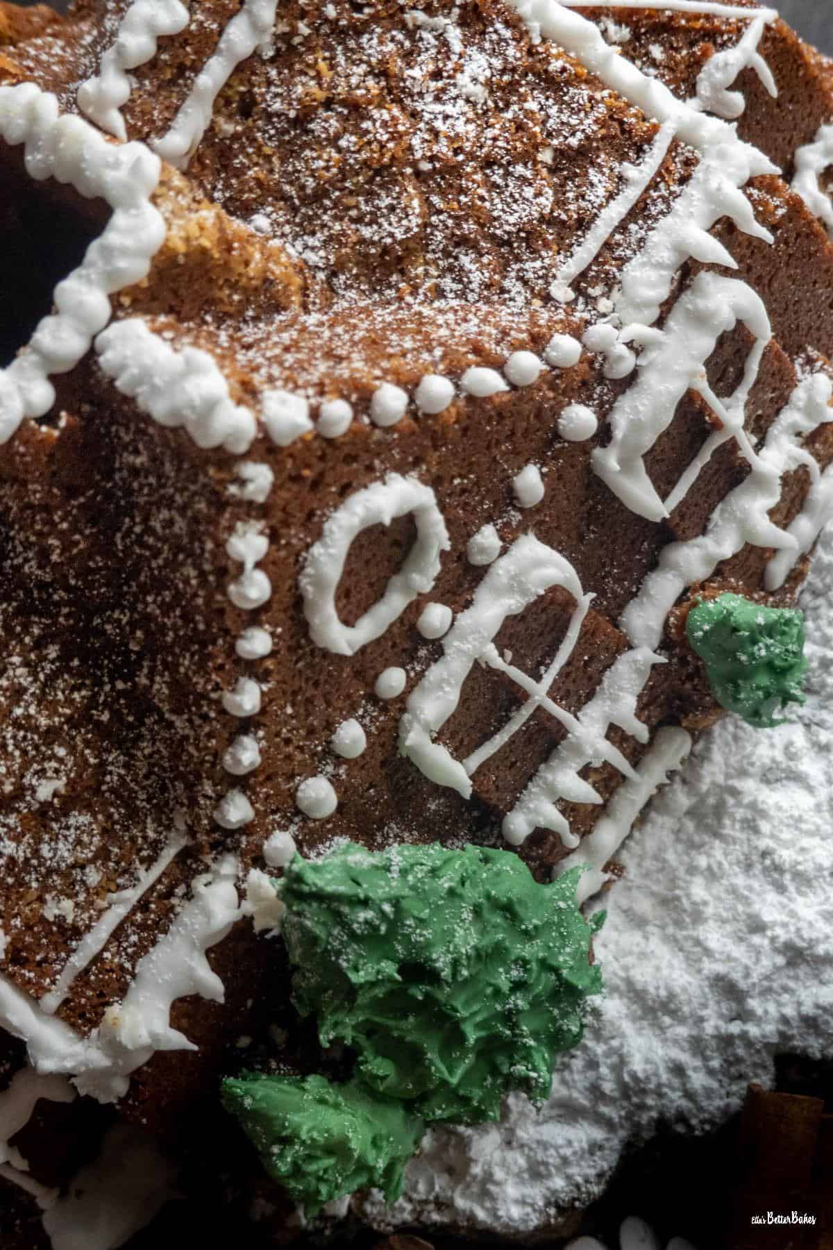 portrait of gingerbread house