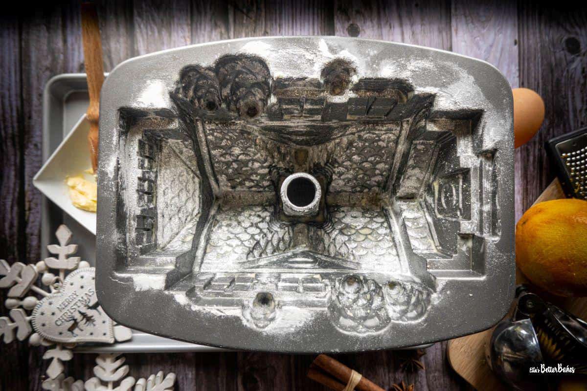 tin greased and floured for golden syrup case