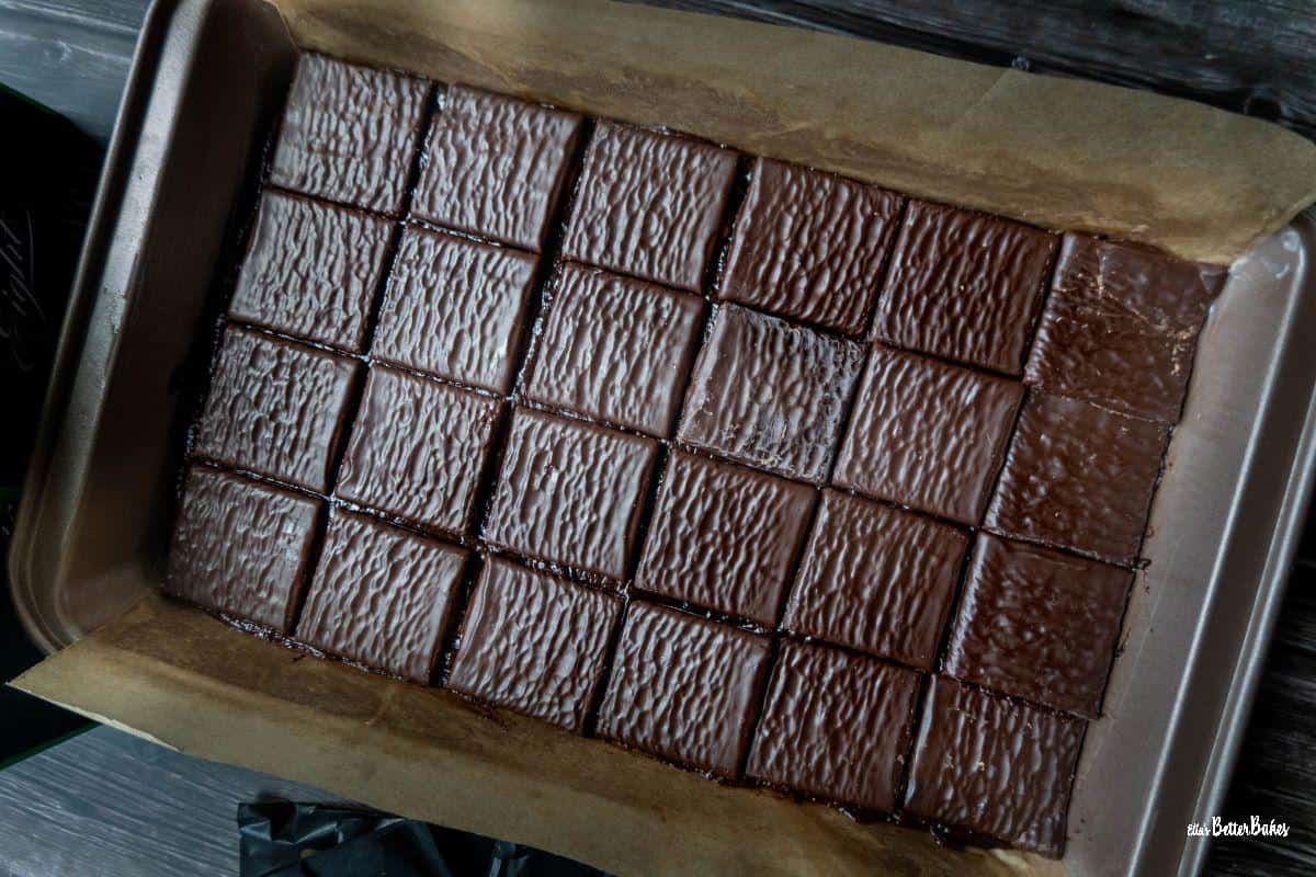 after eight brownie batter covered in after eights