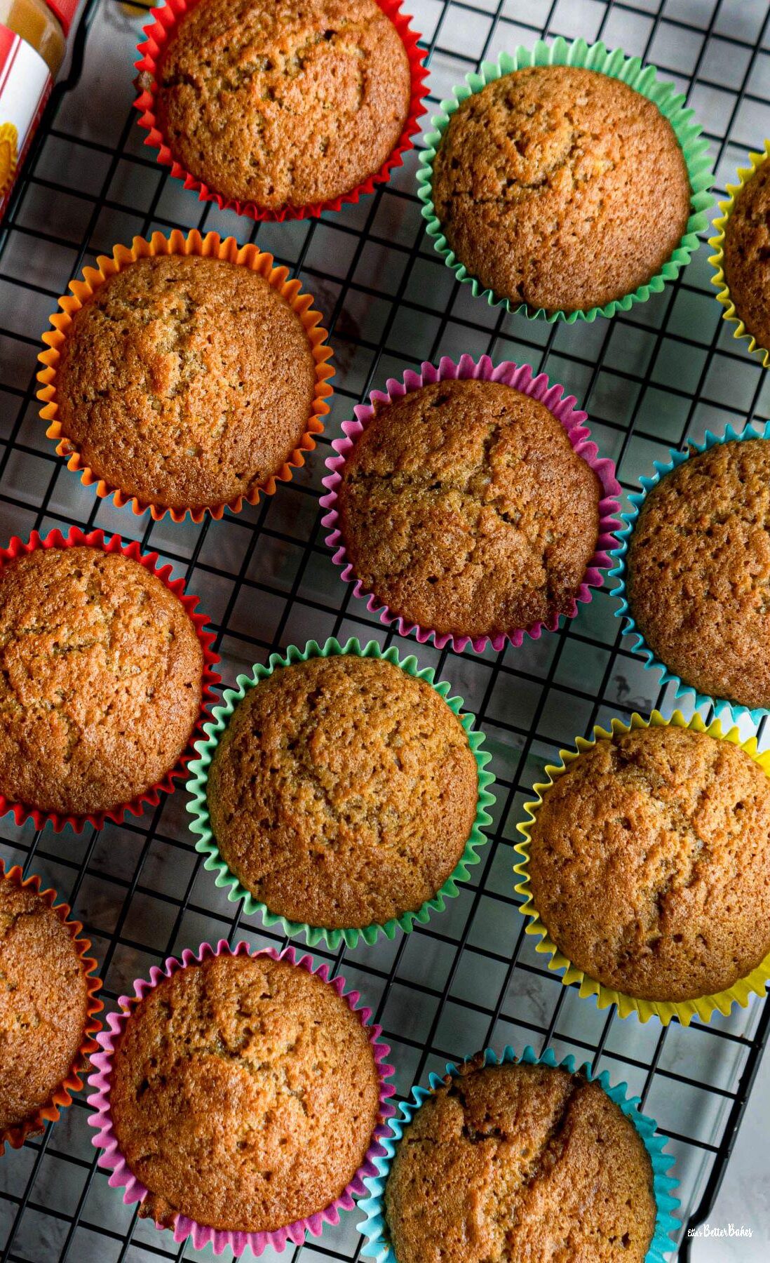 portrait size cupcakes baked and cooling
