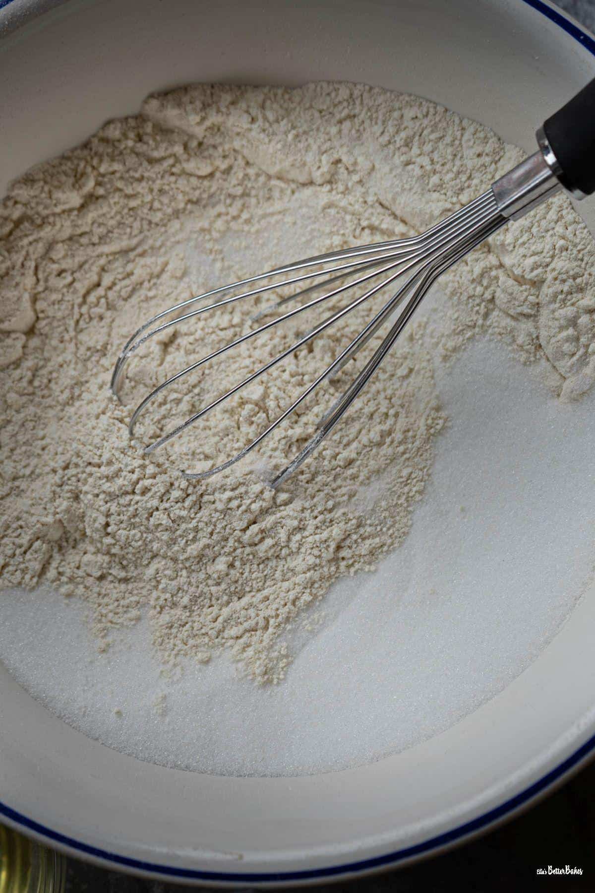 flour mixture with sugar added