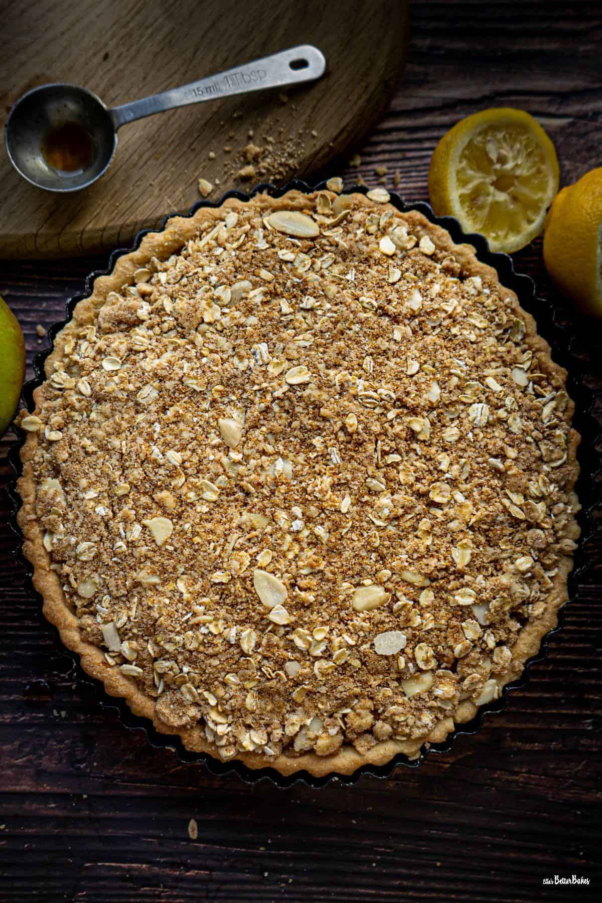 apple tart ready to bake