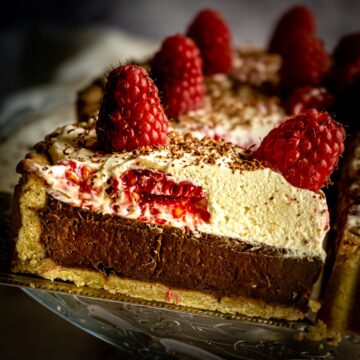 chocolate raspberry tart featured image