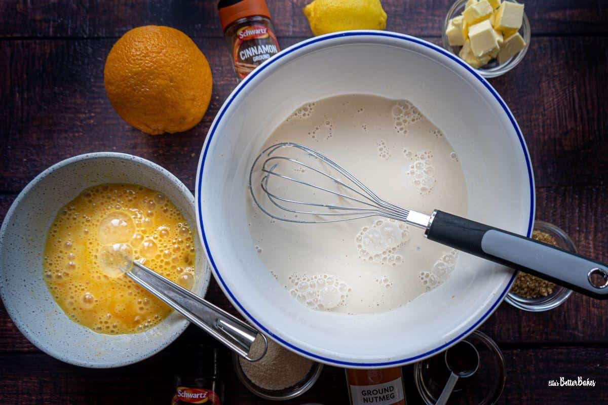 baileys, milk, cream and vanilla extract mixed together