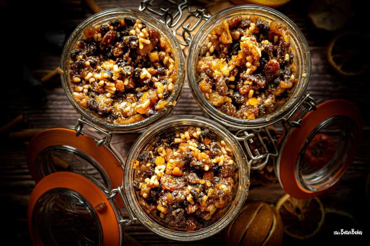 3 jars of walnut and whisky mincemeat