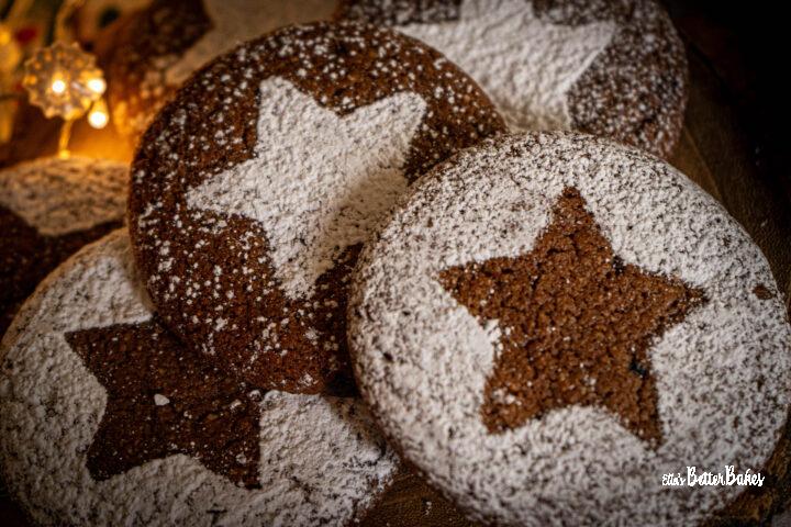 close up of 4 decorated cookies