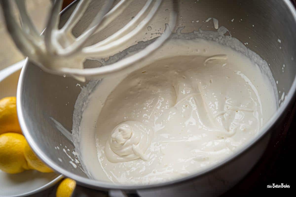 double cream beaten into soft peaks