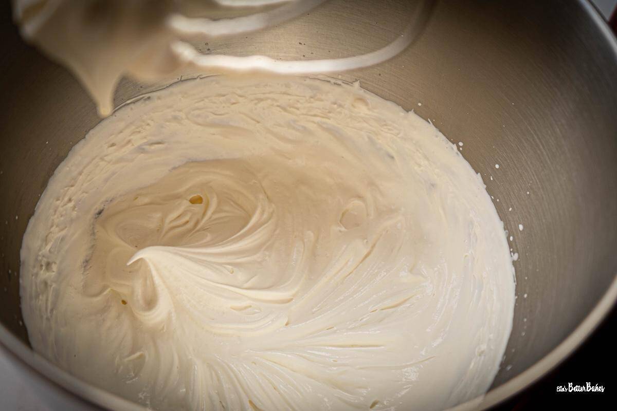 ouble cream whisked into peaks ready to pipe onto the lemon tiramisu