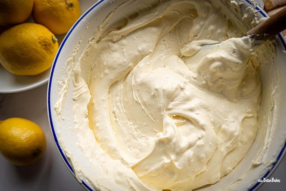 mascarpone, double cream and Italian custard all mixed together