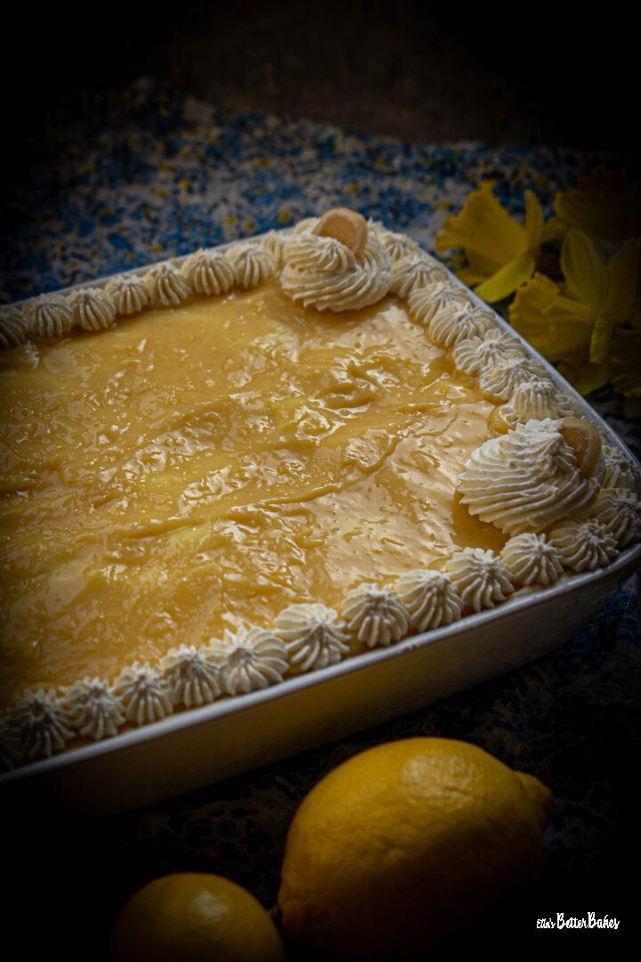 portrait size of showing half of the lemon tiramisu