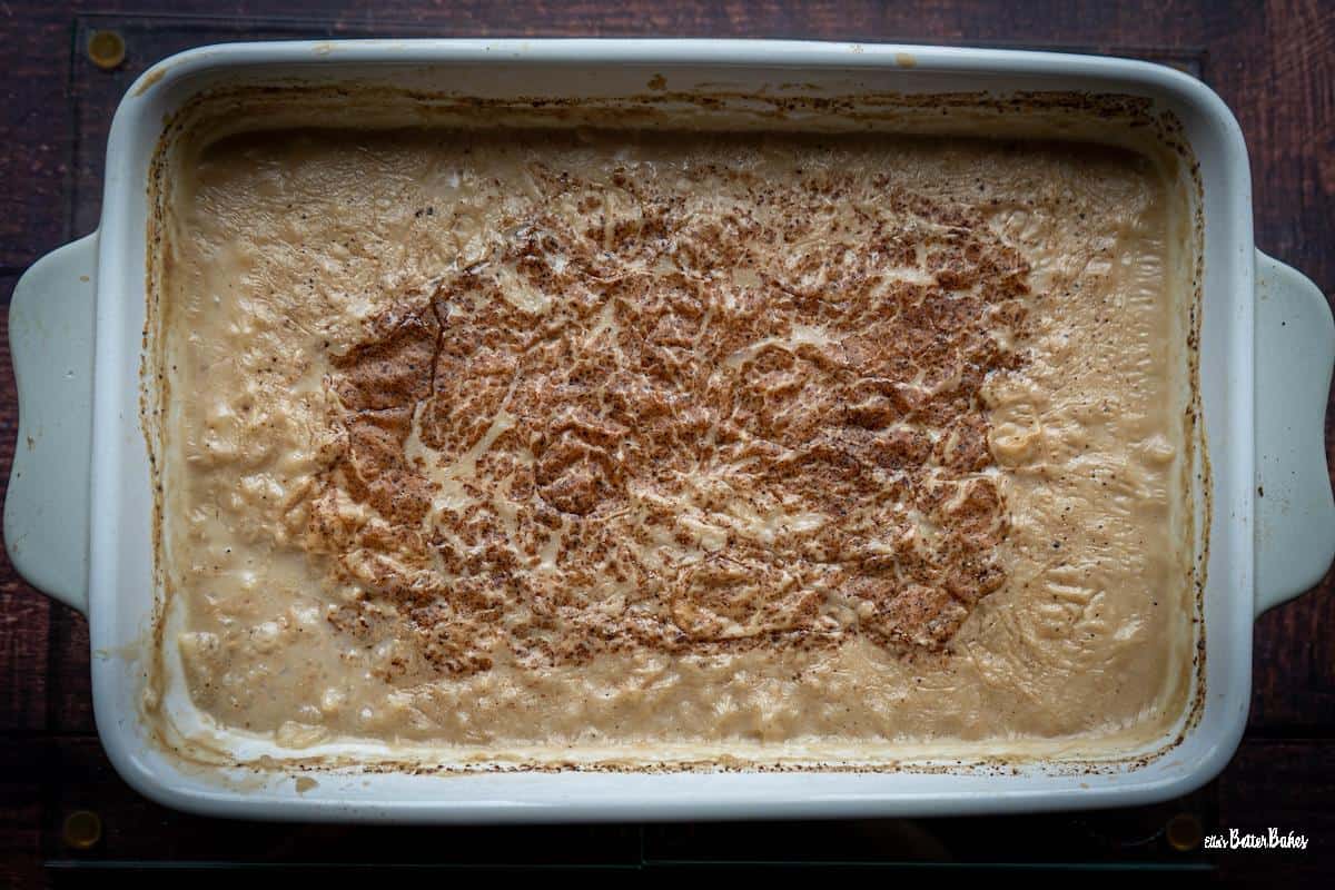 almond rice pudding baked