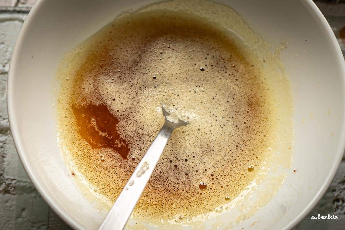 browned butter in a dish