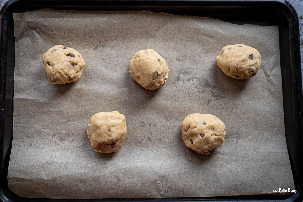cookie dough balls rolled up