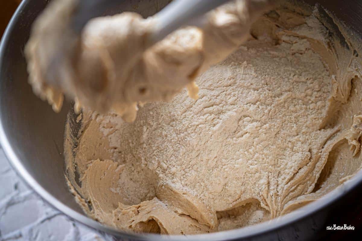 flour added to dough mixture