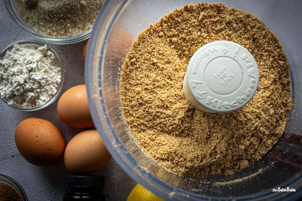 digestive biscuits blitzed in a food processor