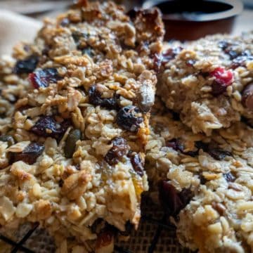 close up of flapjack healthy bars